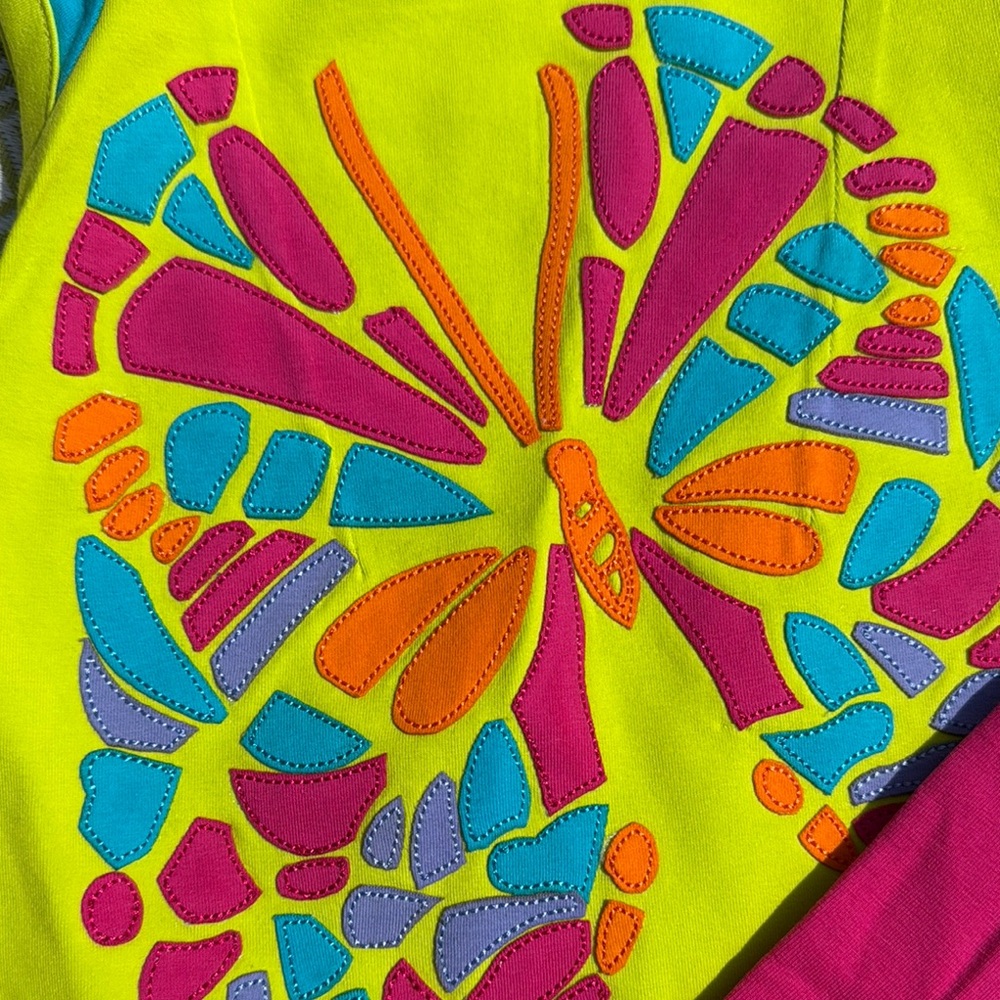Limeapple Colorful Butterfly Toddler Outfit - Picture 4 of 4